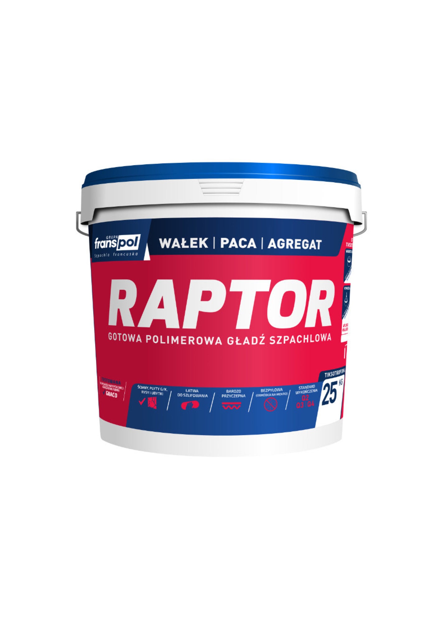Gotowa gładź szpachlowa Franspol Raptor 25 kg 