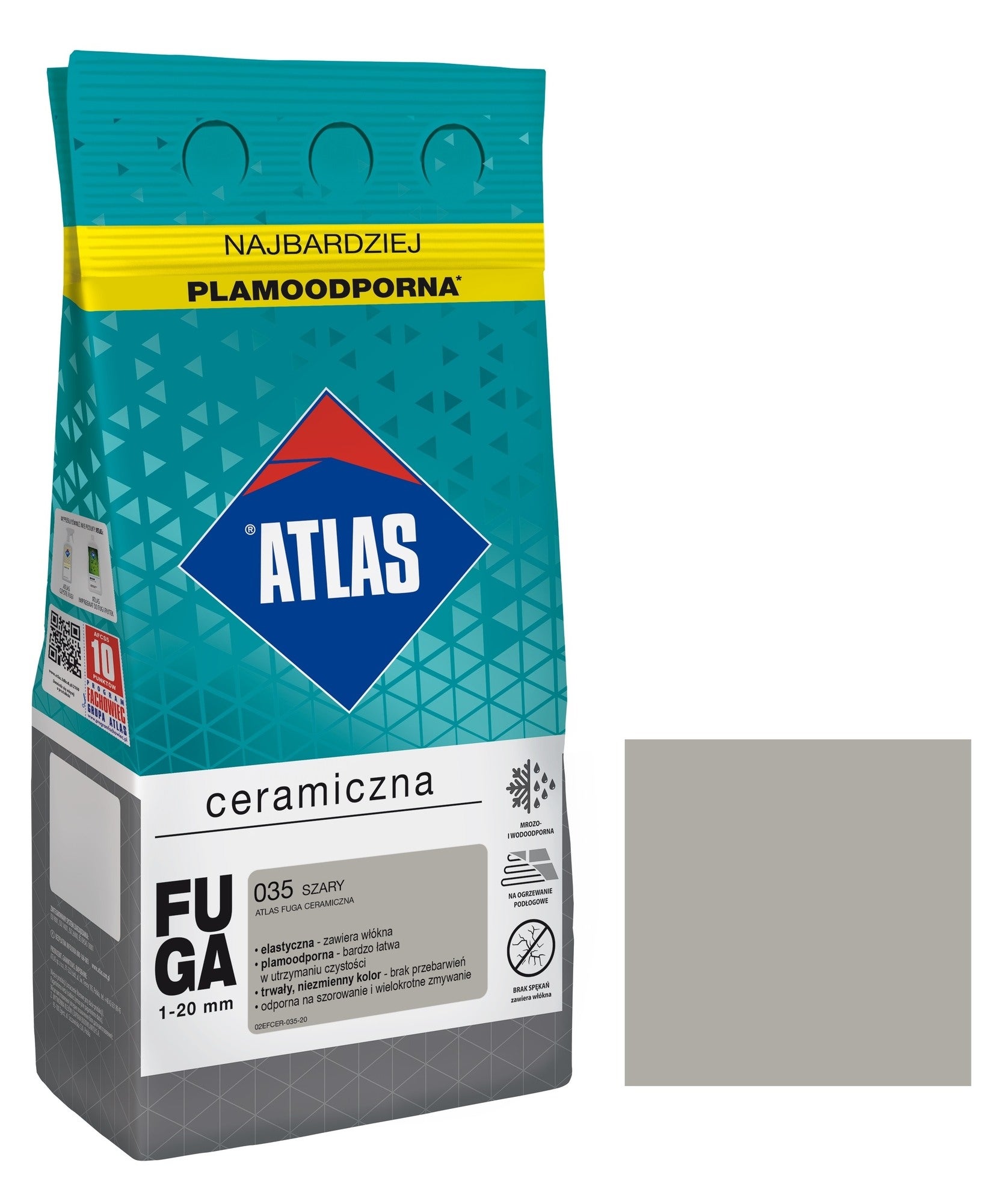 Fuga ceramiczna Atlas 035 szary 5kg