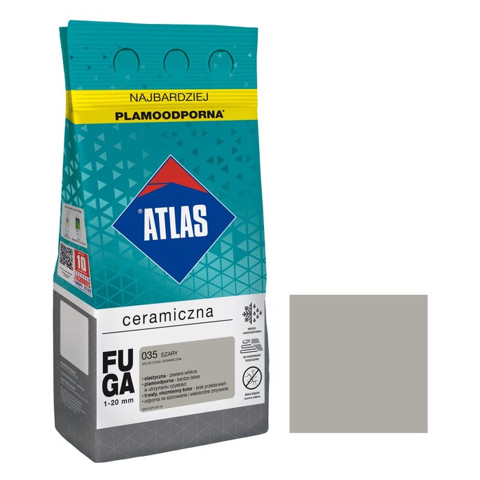 Fuga ceramiczna Atlas 035 szary 5kg