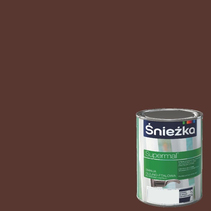 Emalia olejno-ftalowa Śnieżka Supermal brąz 0,8l