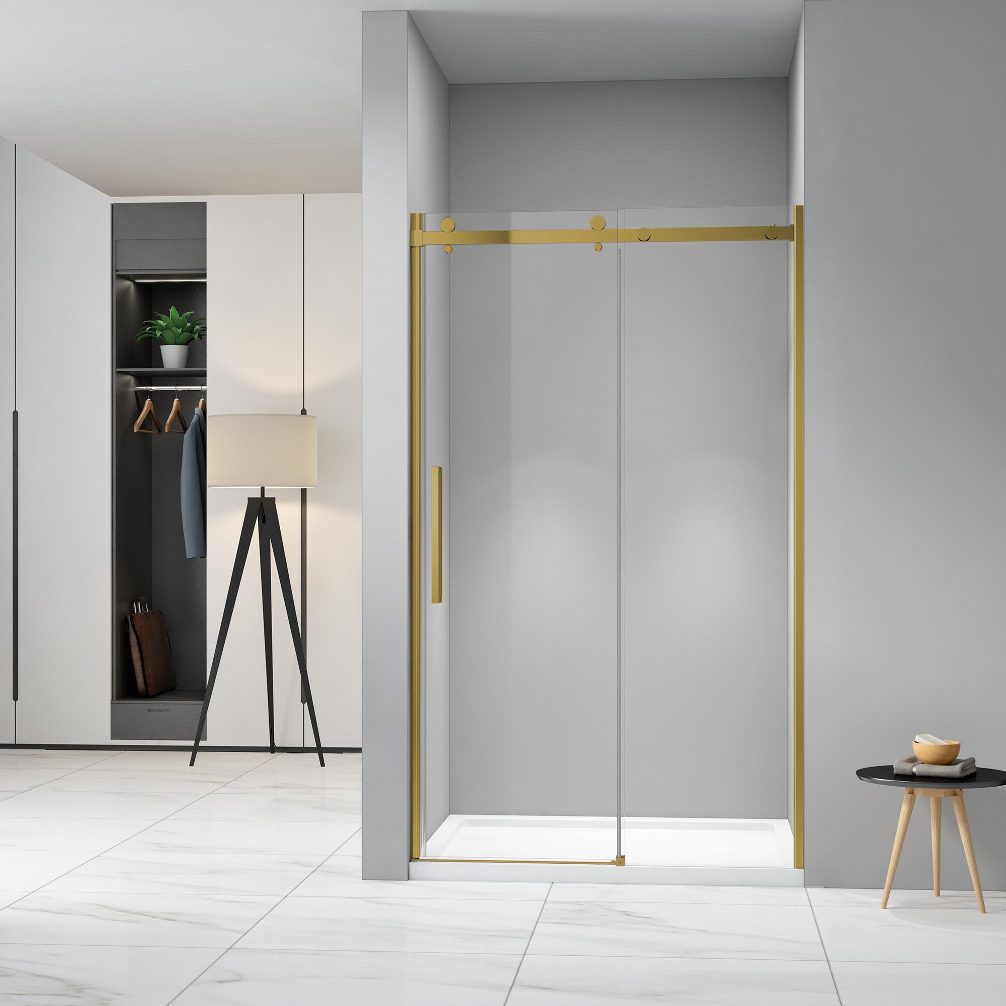 Drzwi przesuwne Kabi Alexa 120 cm ALEXA NP GOLD DRZWI 120 L/P 1