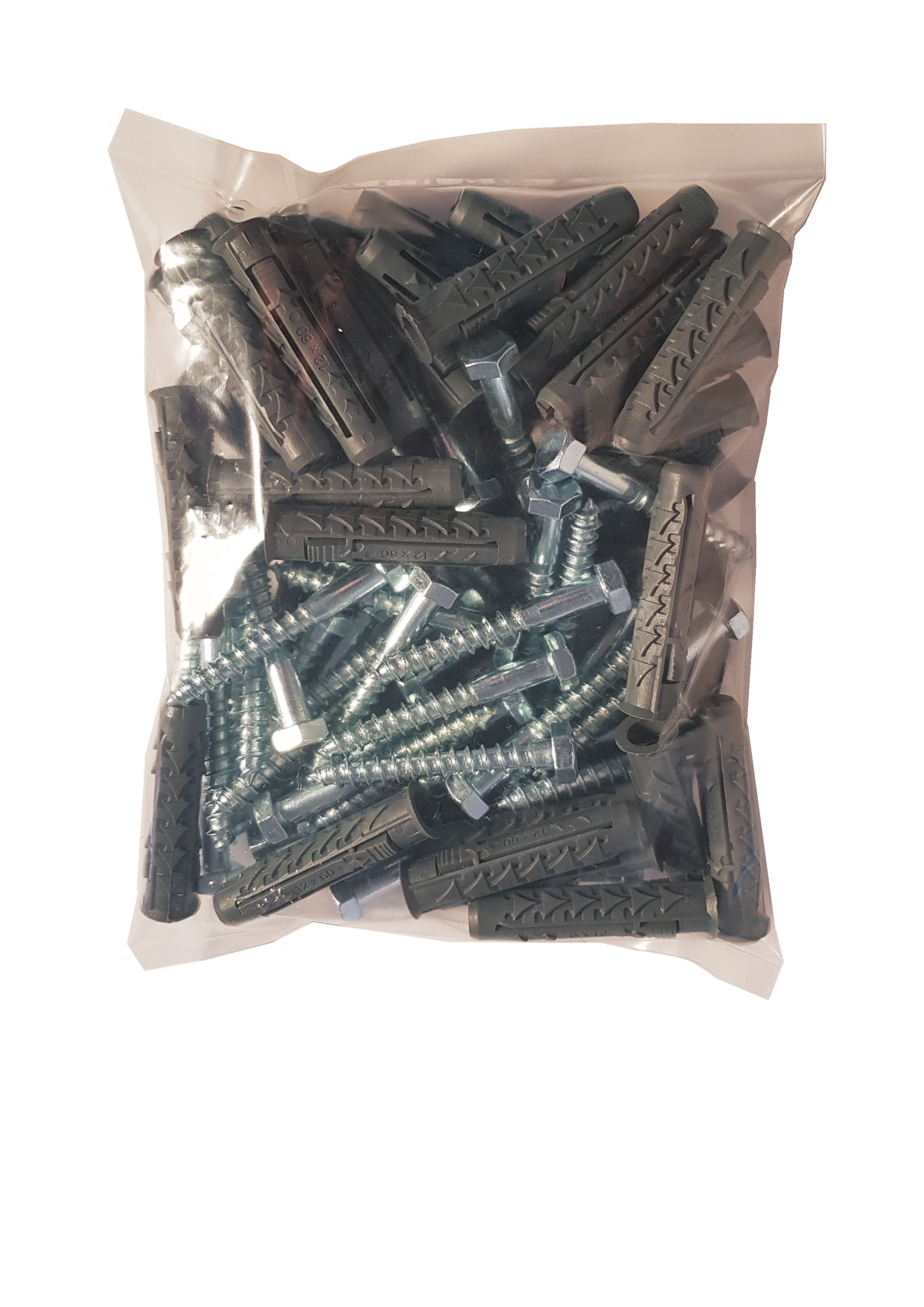 Kołek rozporowy fi 12 z wkrętem 8.0x60 mm (40 szt.) 2