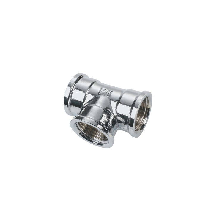 Trójnik mosiężny 1/2" chrom