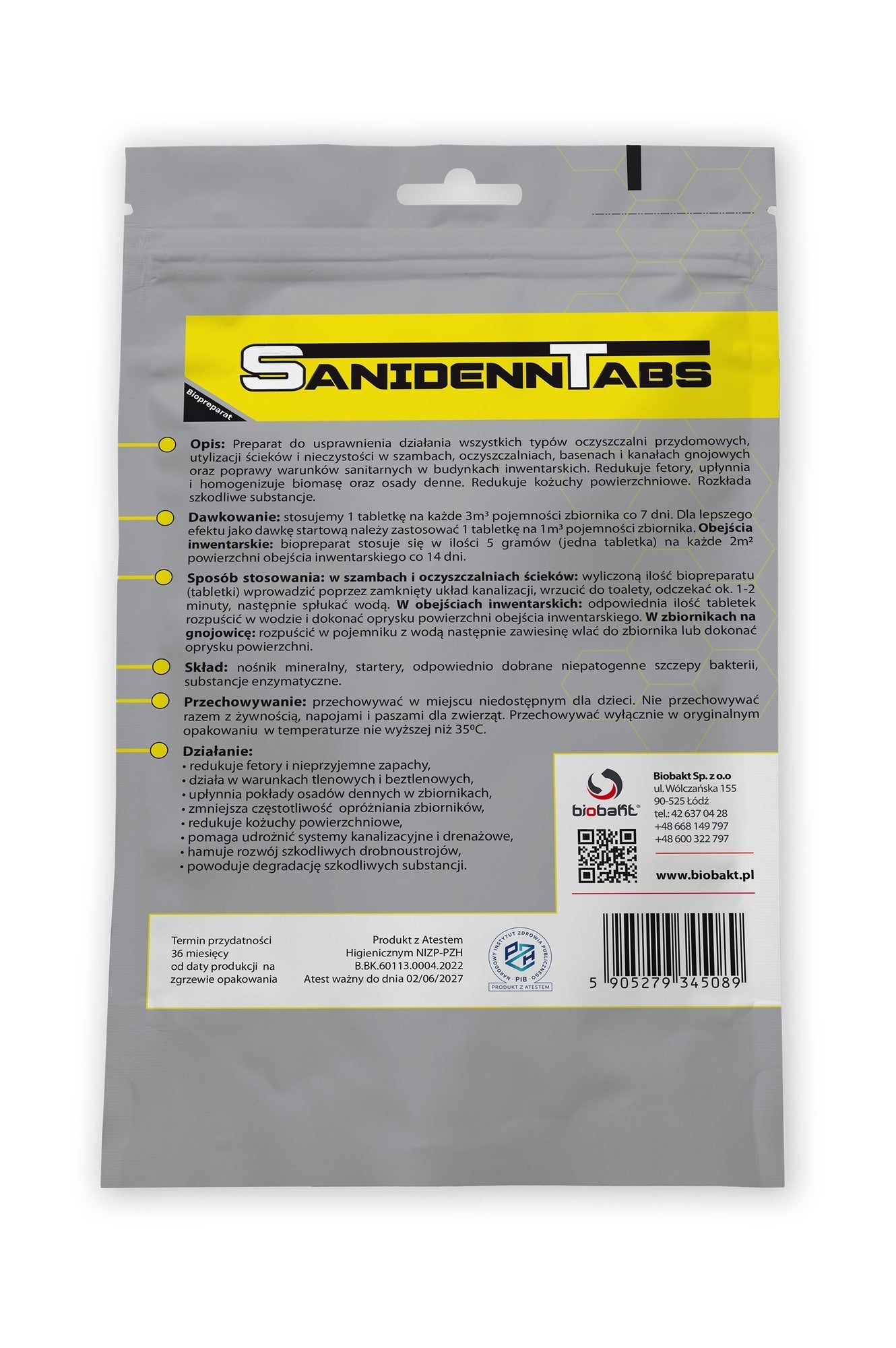 Tabletki do szamb BIOBAKT 1