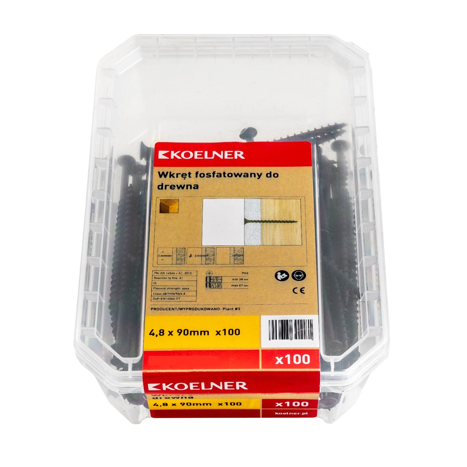 Wkręt fosfatowany do drewna 4.8x90 mm (100 szt.) 1