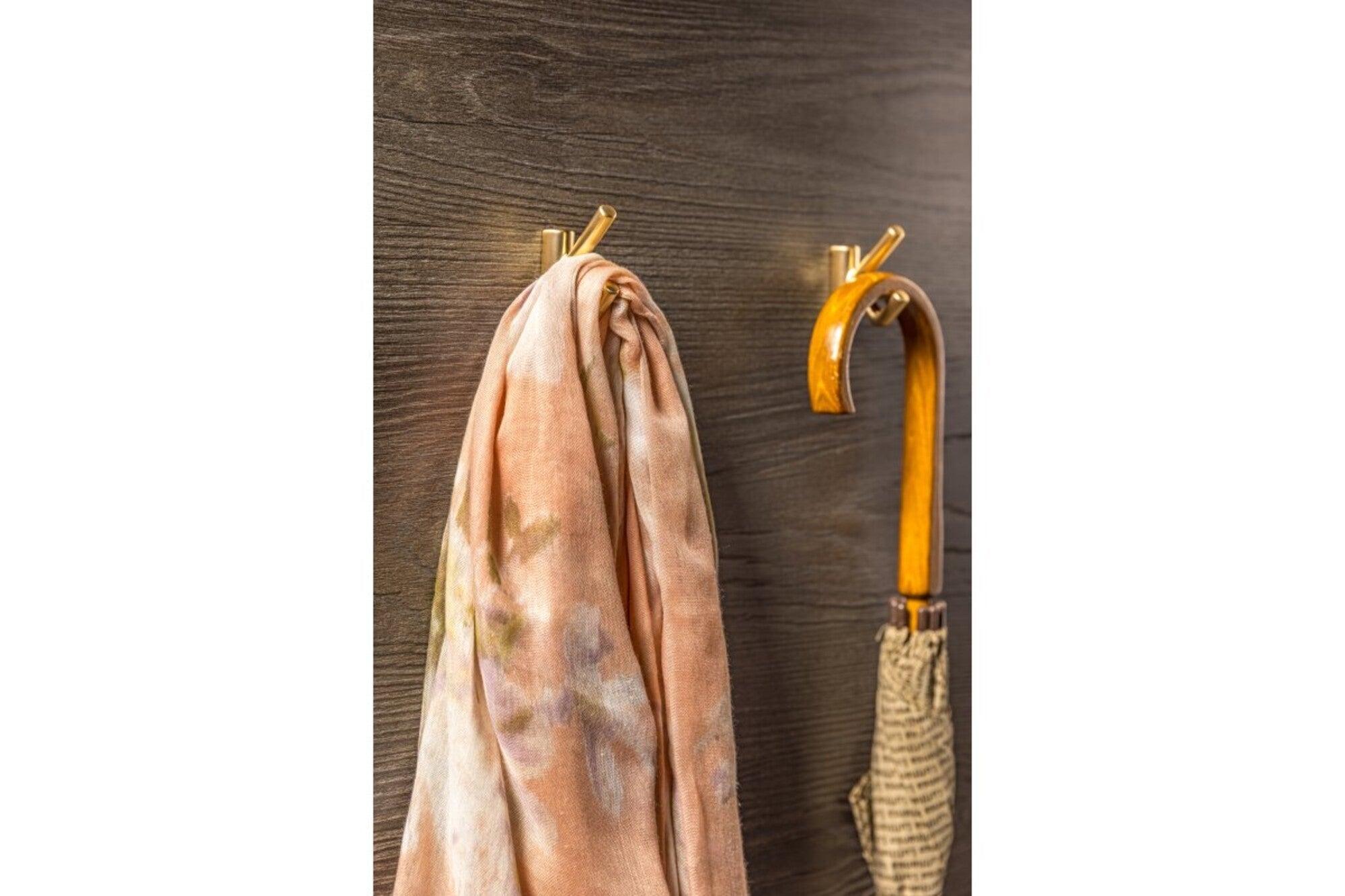 Wieszak podwójny złoto szczotkowana 3