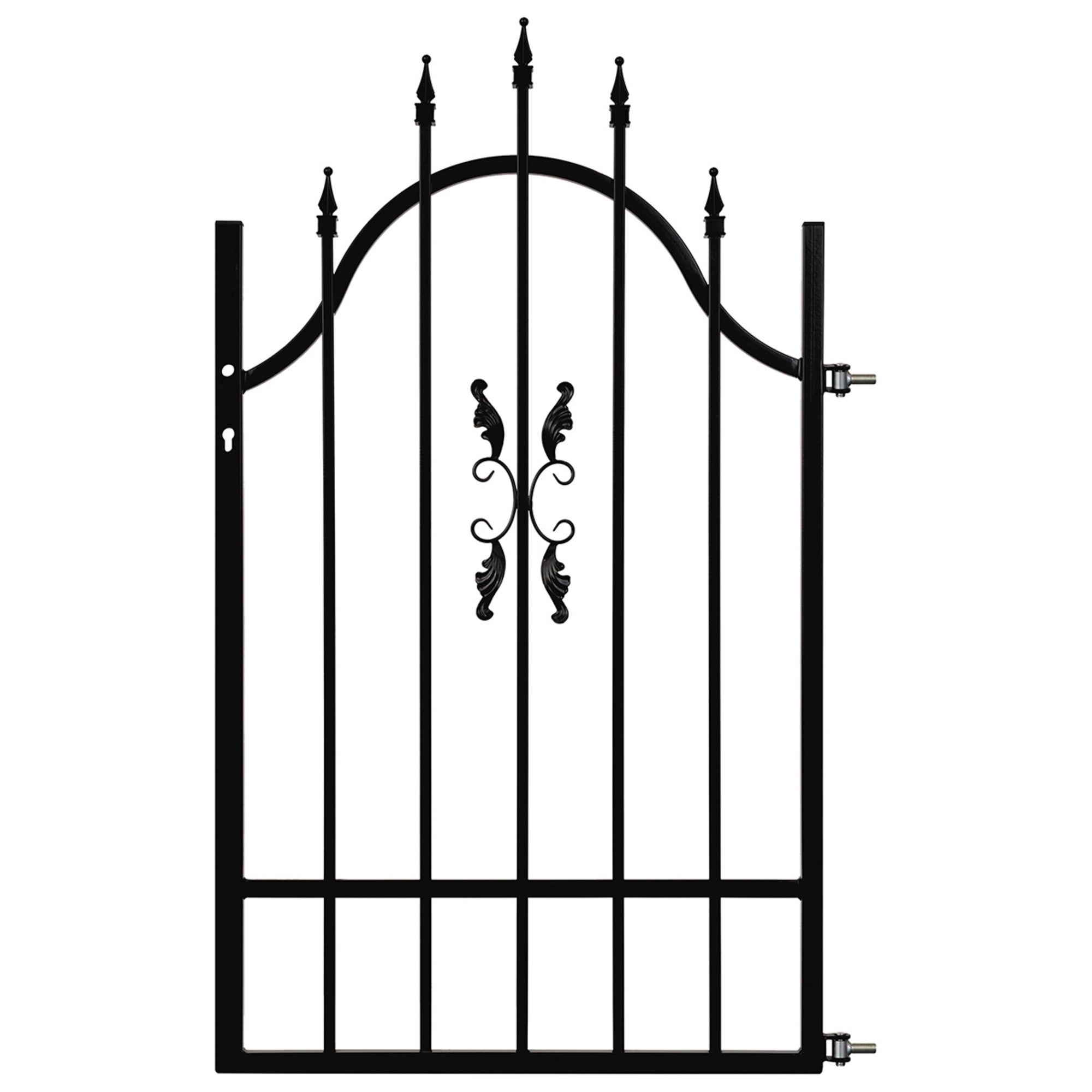 Furtka ogrodzeniowa Emilia czarna, 120-150x90 cm, prawa 0