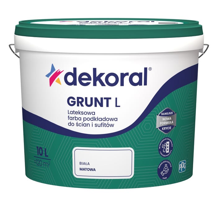 Farba gruntująca Dekoral biała 10l