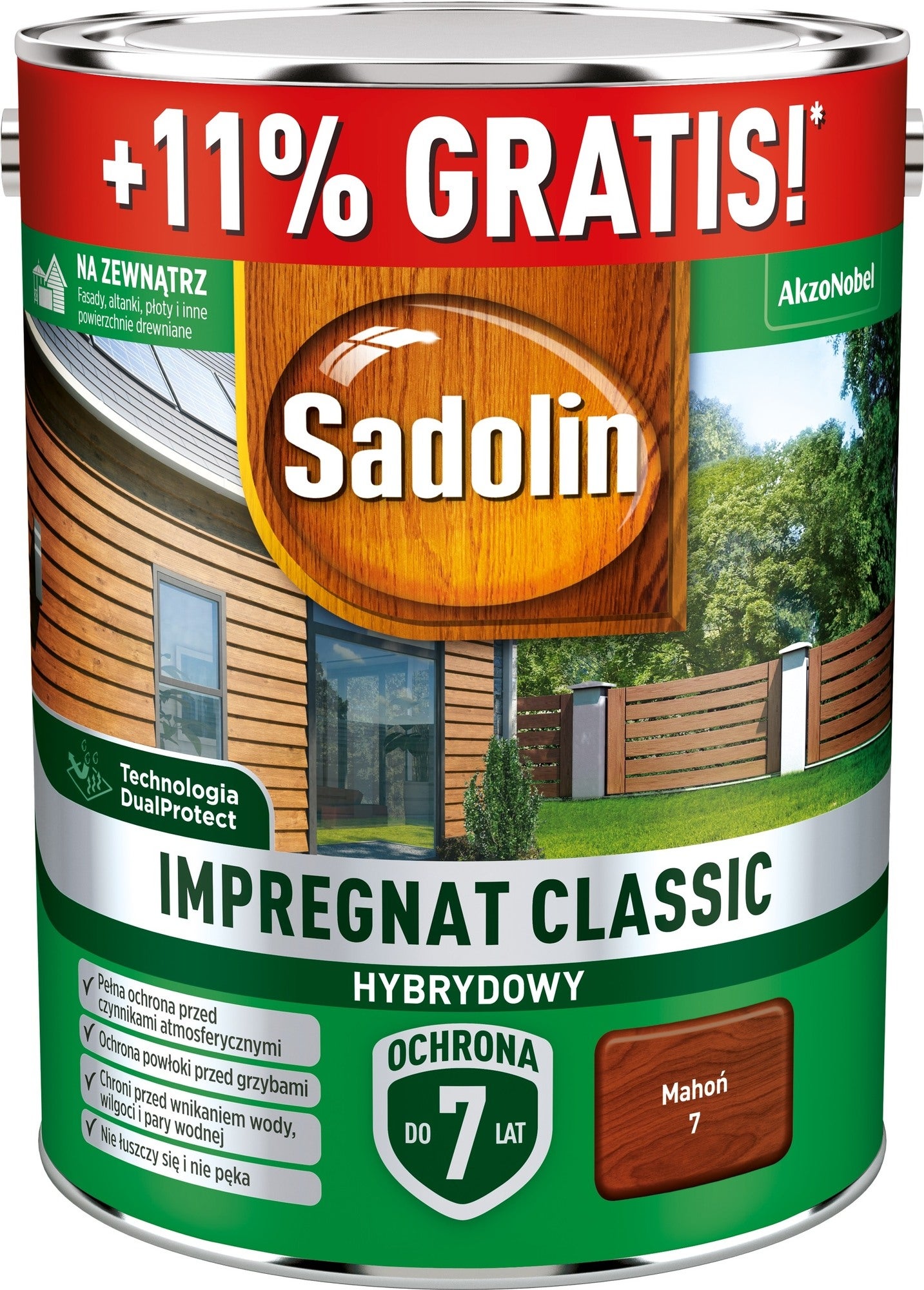Impregnat hybrydowy Sadolin Classic mahoń 5l 0