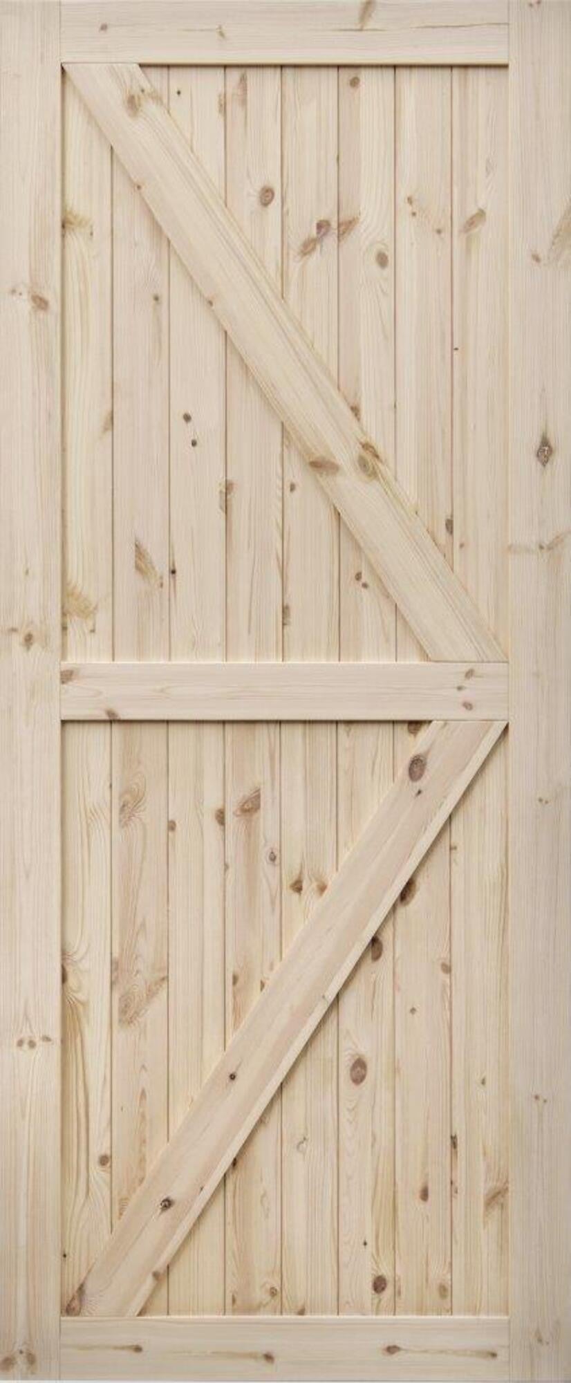 Skrzydło pełne przesuwne Loft 2 80 uniwersalne sosna surowa