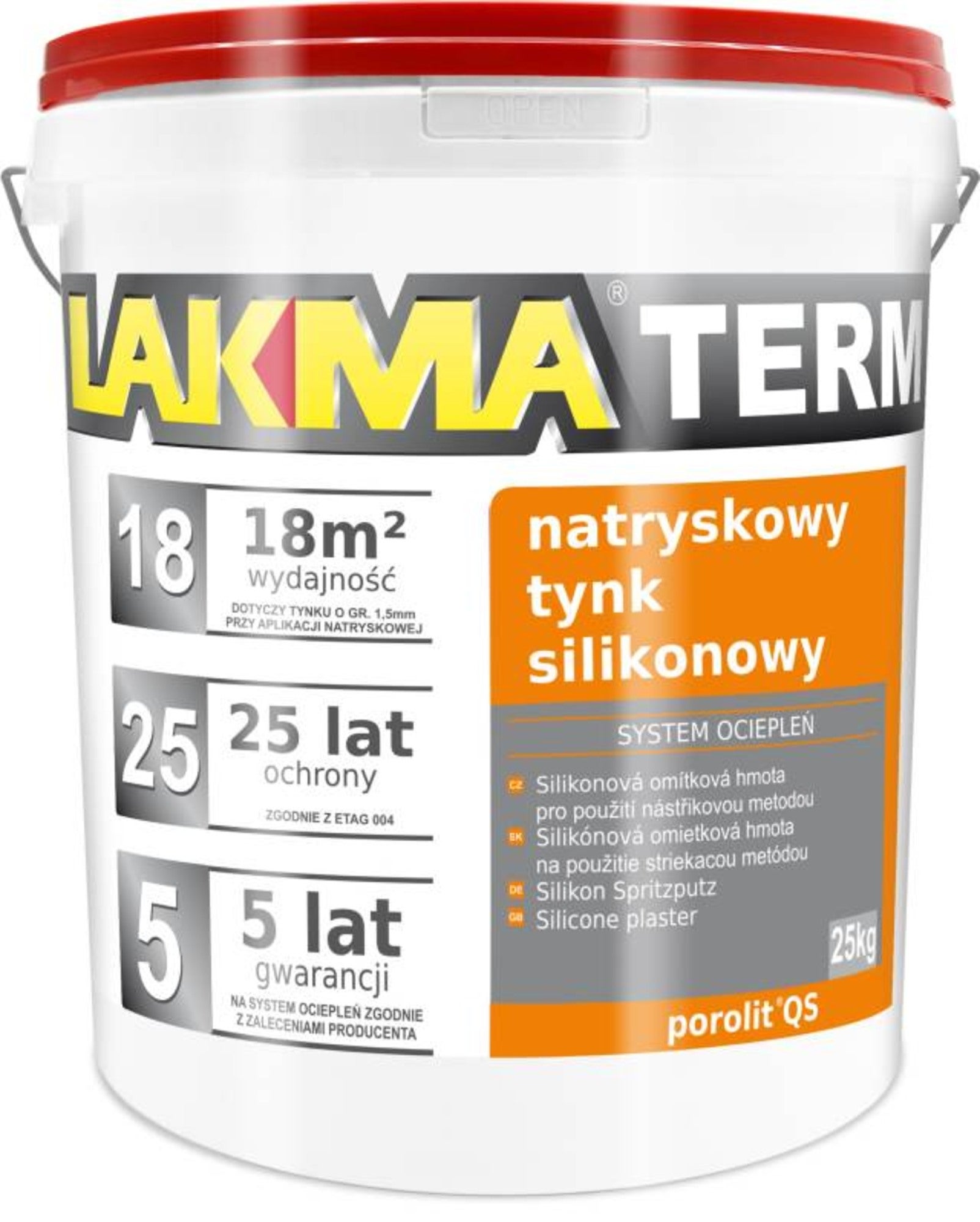 Tynk akrylowy Lakma Porolit 25 kg 0