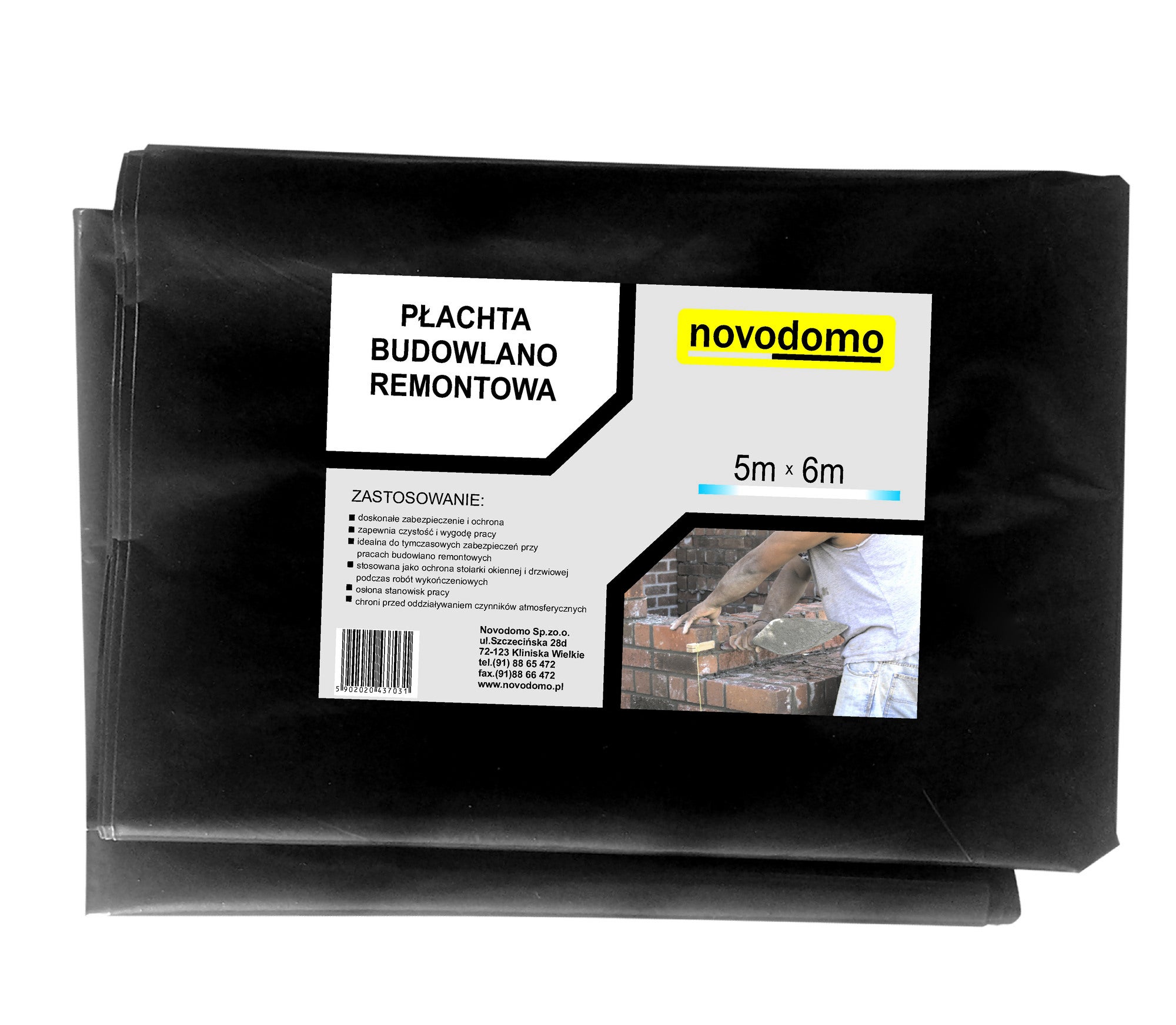 Folia ochronna remontowo-budowlana 5x6 m 0