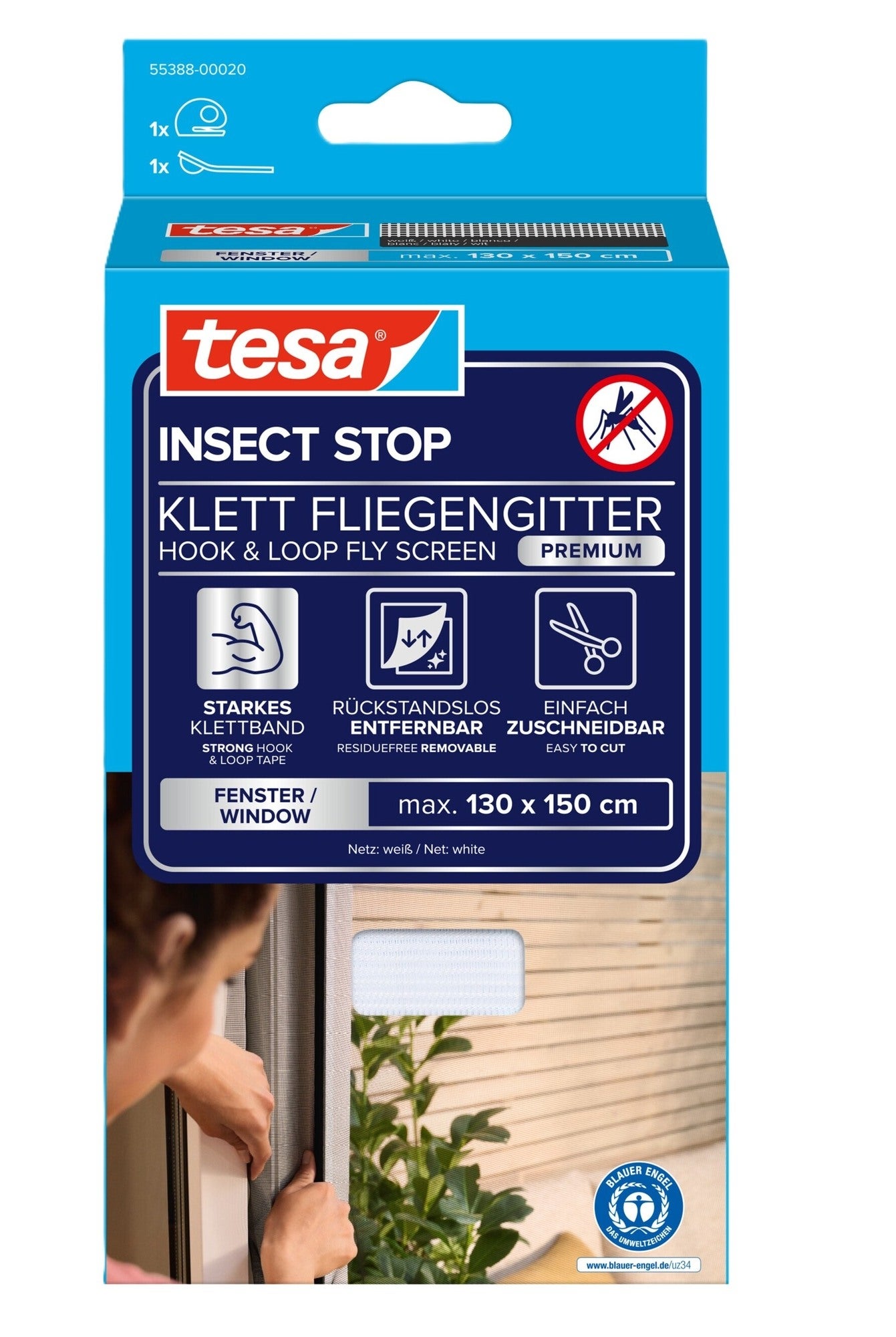 Moskitiera Tesa Premium 1.3x1.5M Biała 