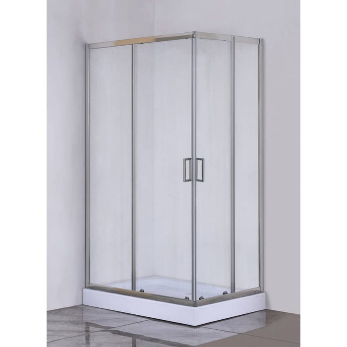 Kabina prysznicowa Aveeo Jord 100 x 80 cm z brodzikiem chrom