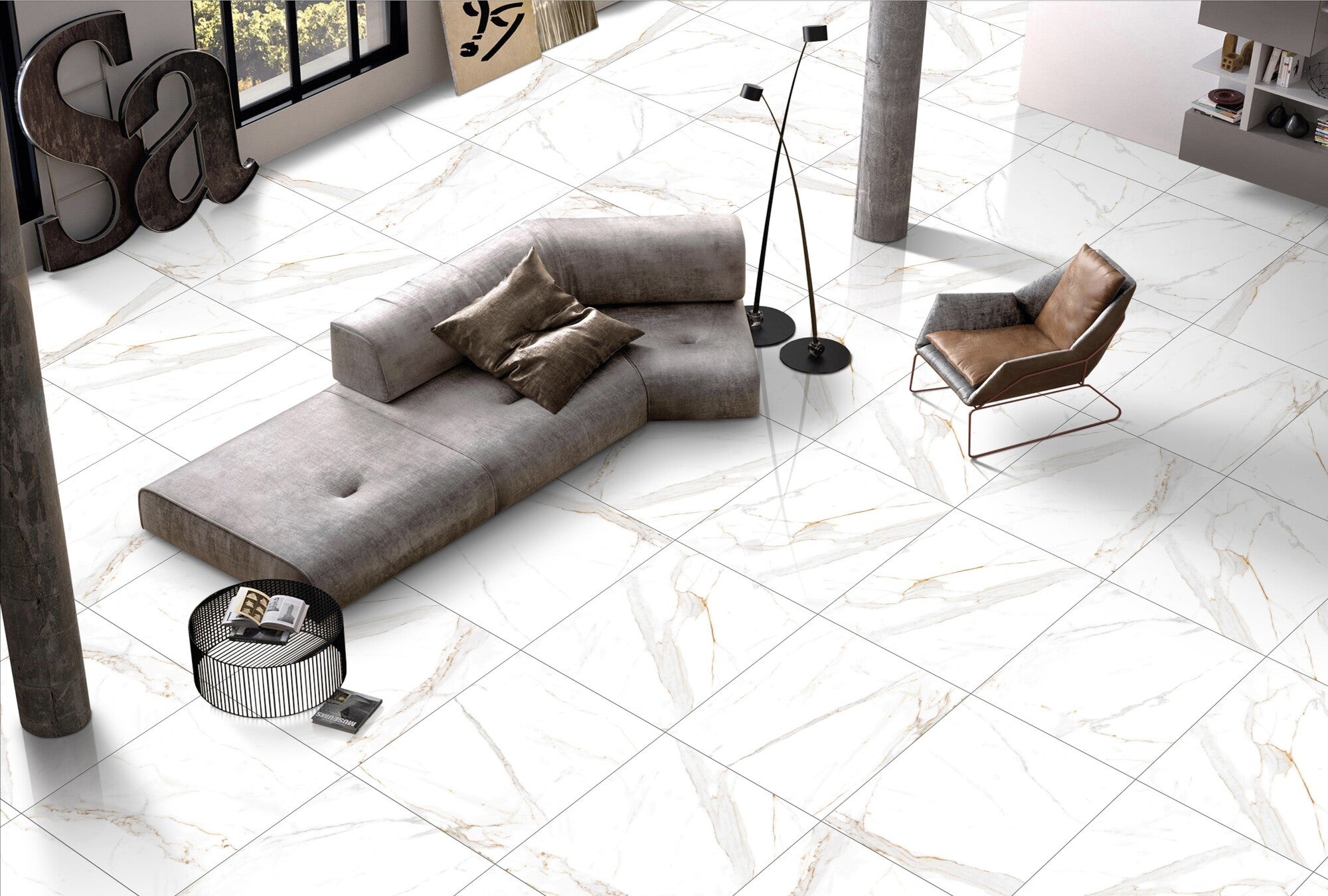 Gres polerowany Regal Carrara 60x60 cm 1.44 m2 4