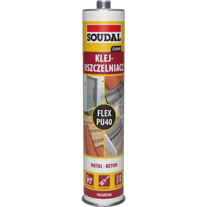 Uszczelniacz poliuretanowy Soudal Flex PU 40 czarny 300ml