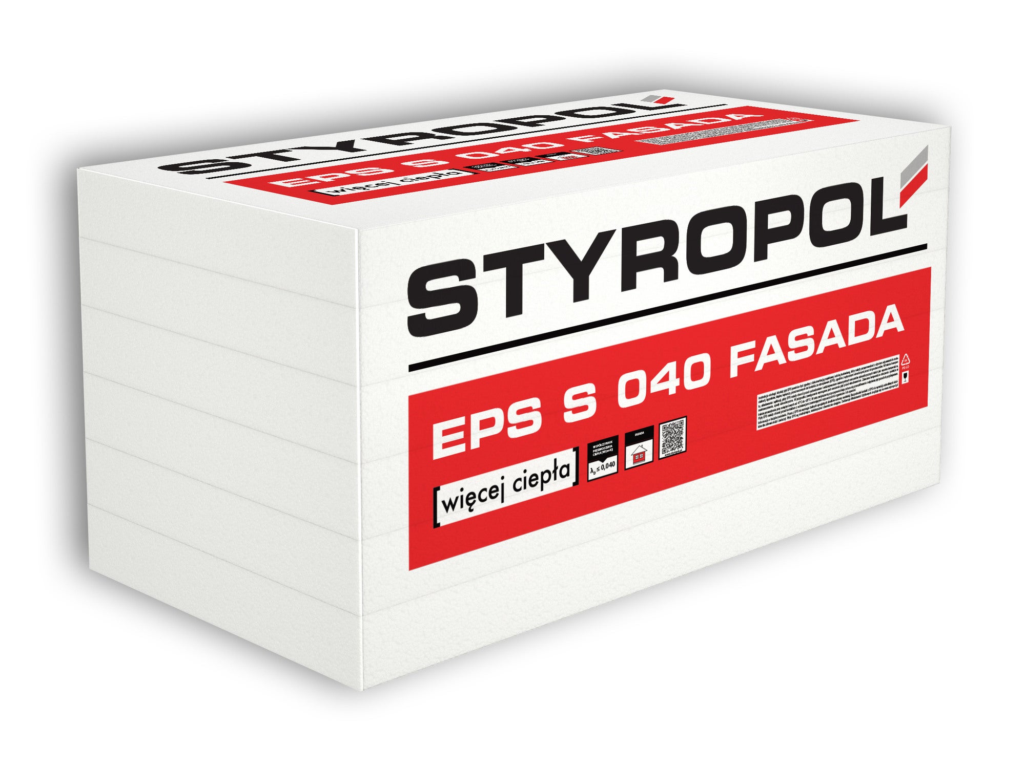 Styropian Styropol Fasada 40 20 cm EPS 0.040 W/(mK) 1.5 m2