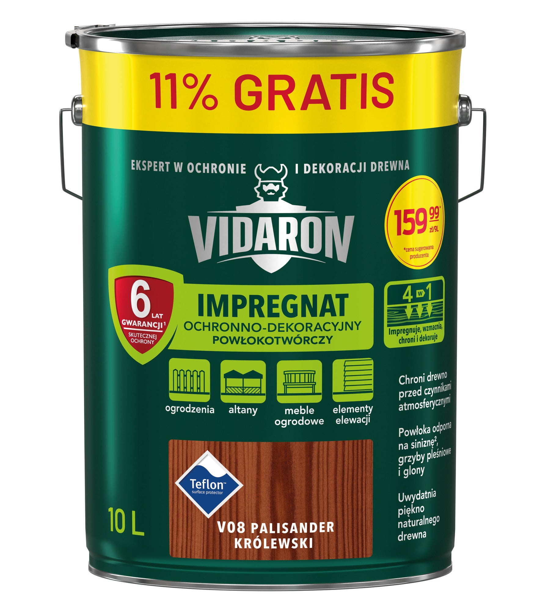 Impregnat Vidaron palisander królewski 10 l 0