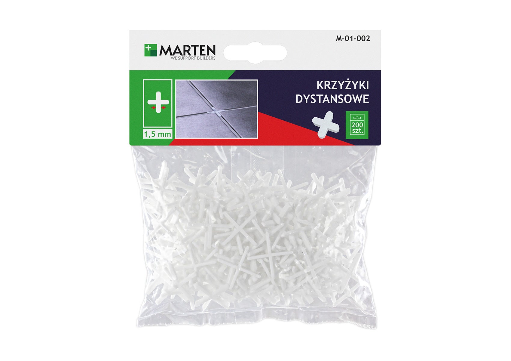 Krzyżyki do glazury 1.5 mm opak. 200 szt. 1