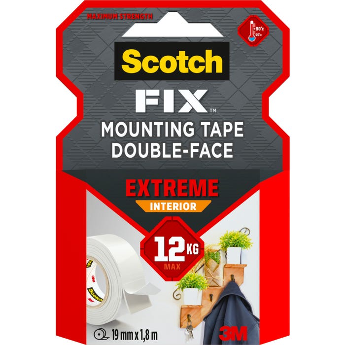 Taśma montażowa Scotch dwustronna extremalna 19mmx18 m