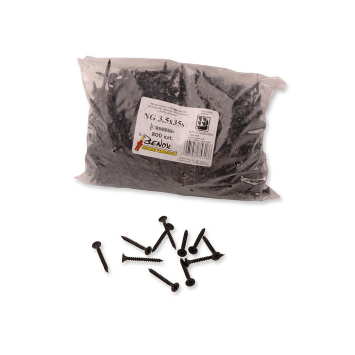 Wkręt do płyt g/k 3.5x25 mm z gwintem do metalu (1000 szt.)
