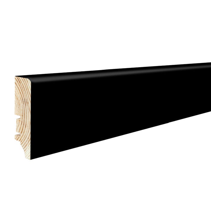 Listwa przypodłogowa folia P6P 2200x60x16 mm czarna