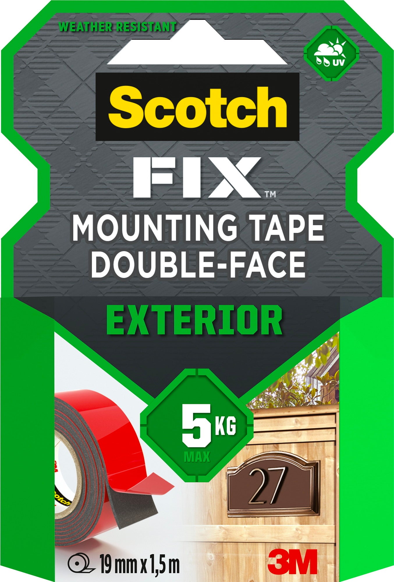 Taśma montażowa Scotch dwustronna zewnętrzna 19 mm x 1.5 m