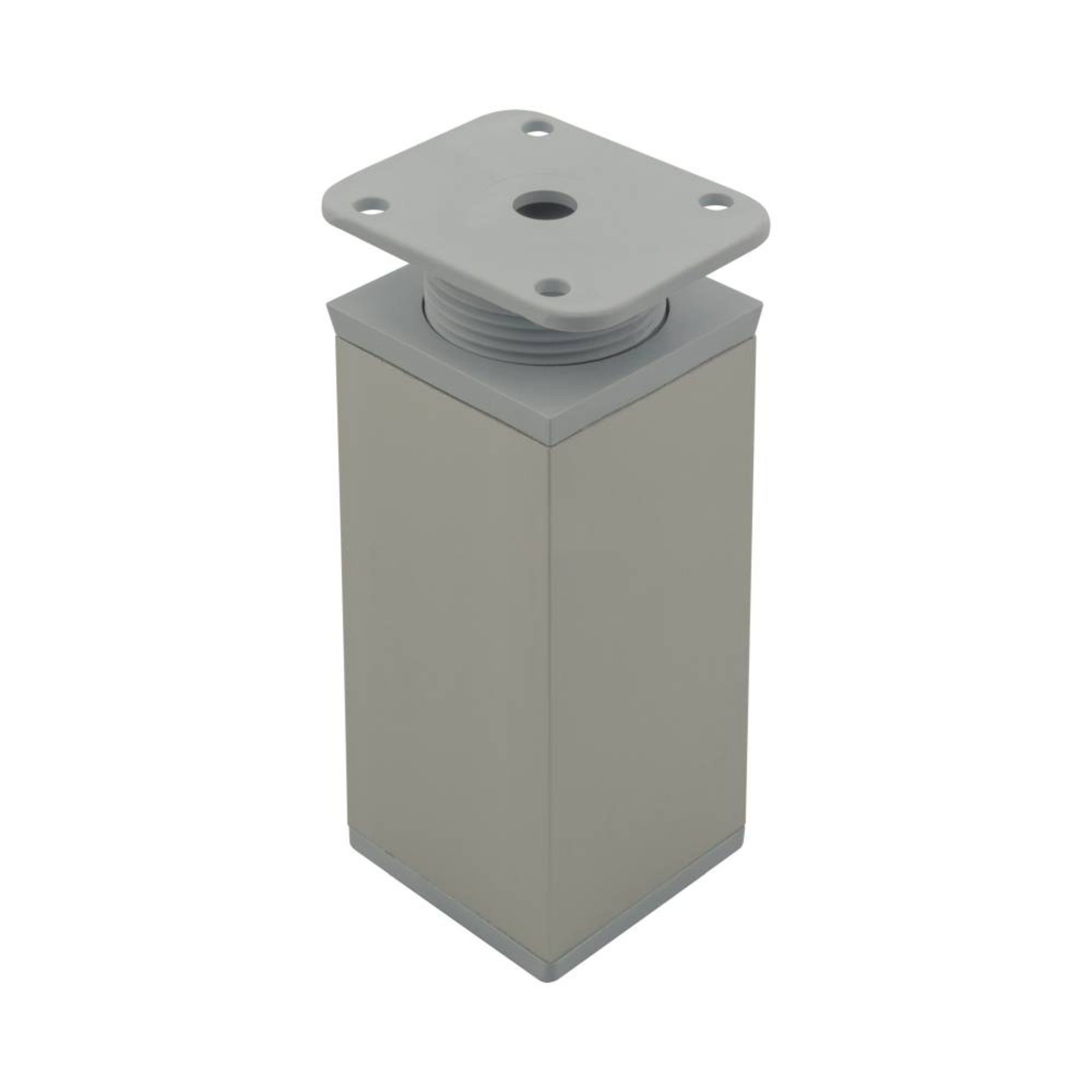 Noga meblowa kwadratowa 100 mm aluminium 