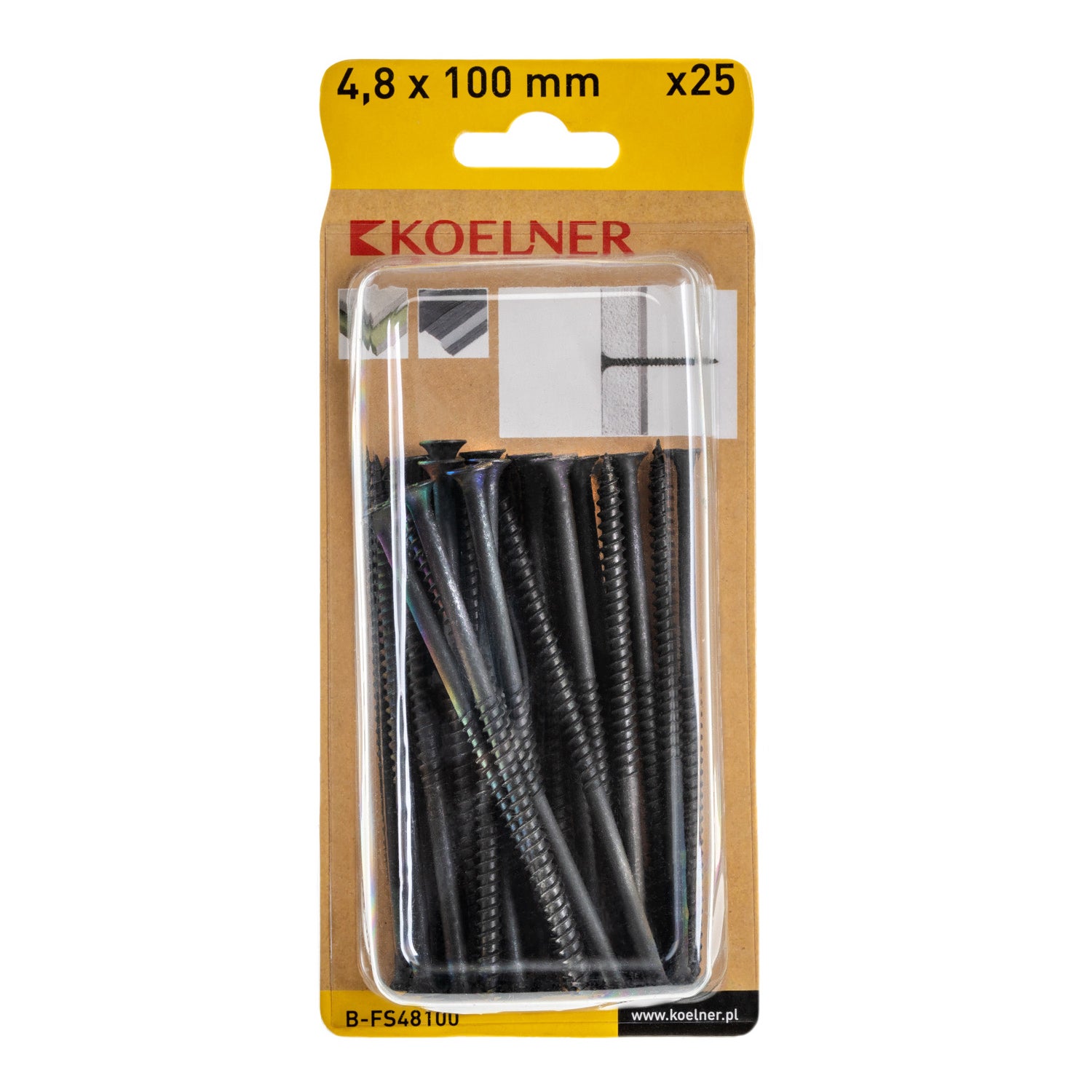 Wkręt do płyt G/K 4.8x100 mm z gwintem do stali (25 szt.) 1