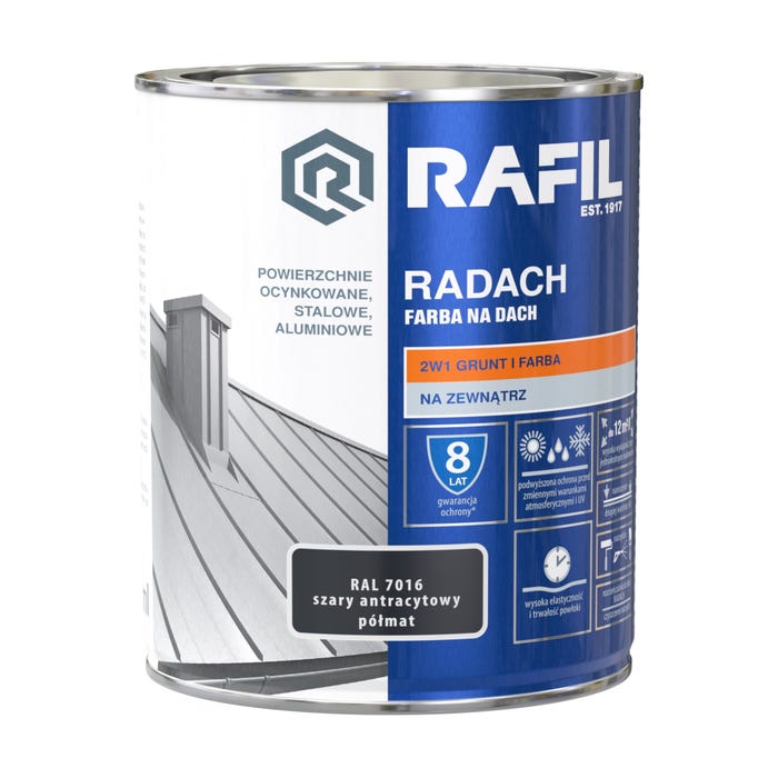 Farba na dach Rafil Radach szary anracytowy RAL7016 0,75l