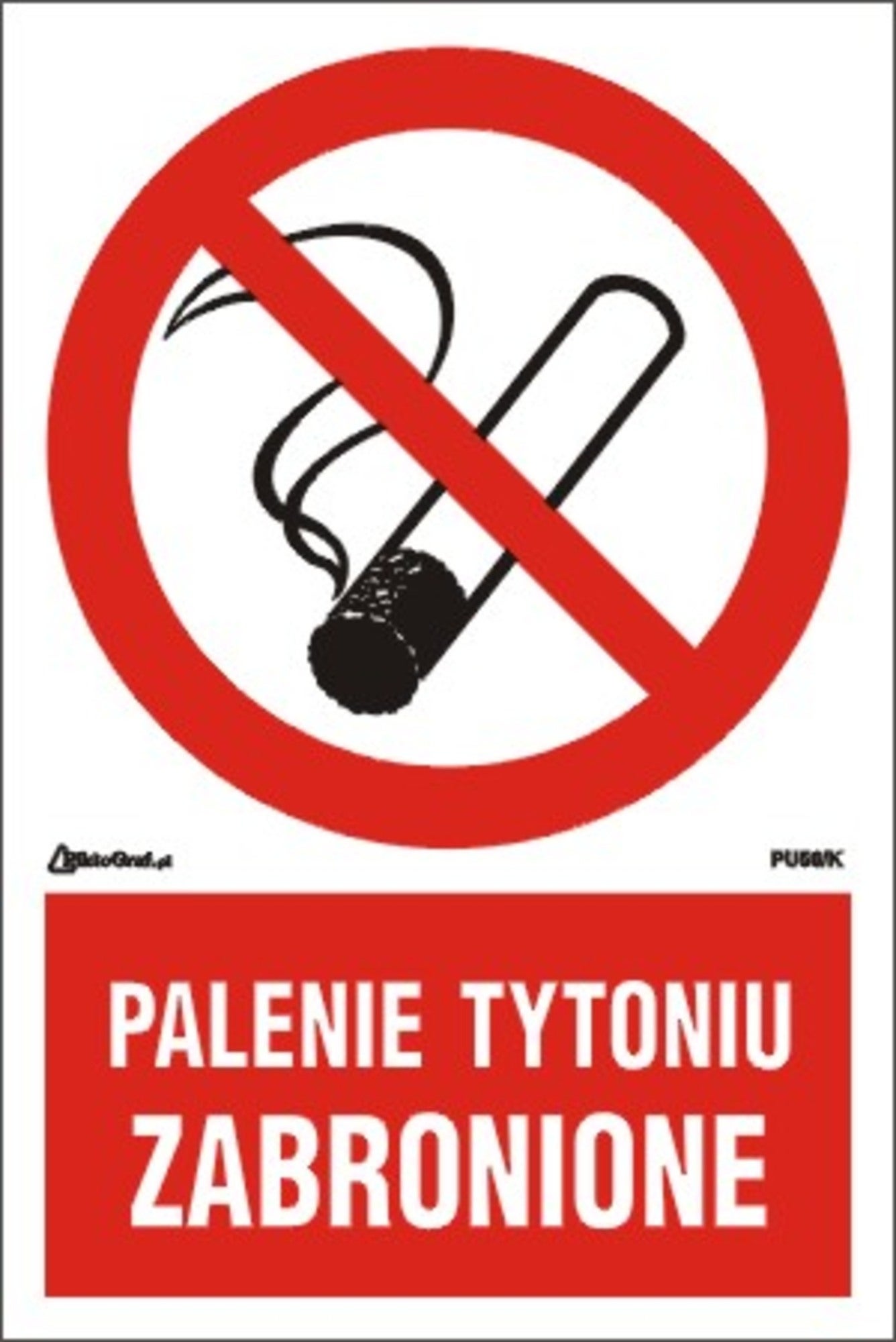Znak informacyjny ZAKAZ PALENIA PU56