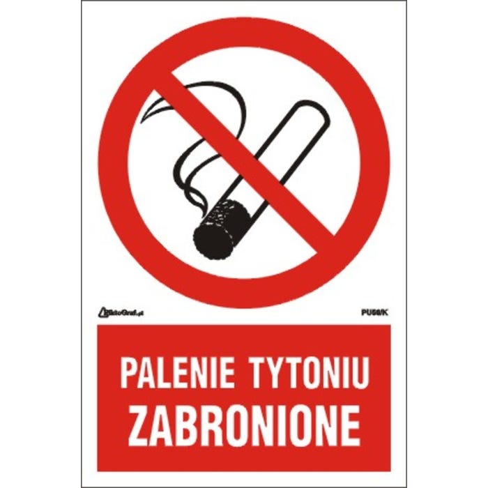 Znak informacyjny ZAKAZ PALENIA PU56