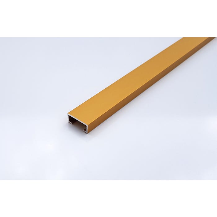 Listwa aluminiowa 1x2x270 cm, gold mat GM20