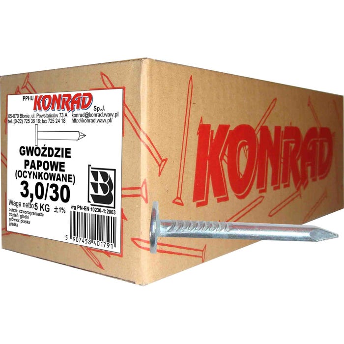 Gwóźdź papowy 3.0x30 mm (5 kg)