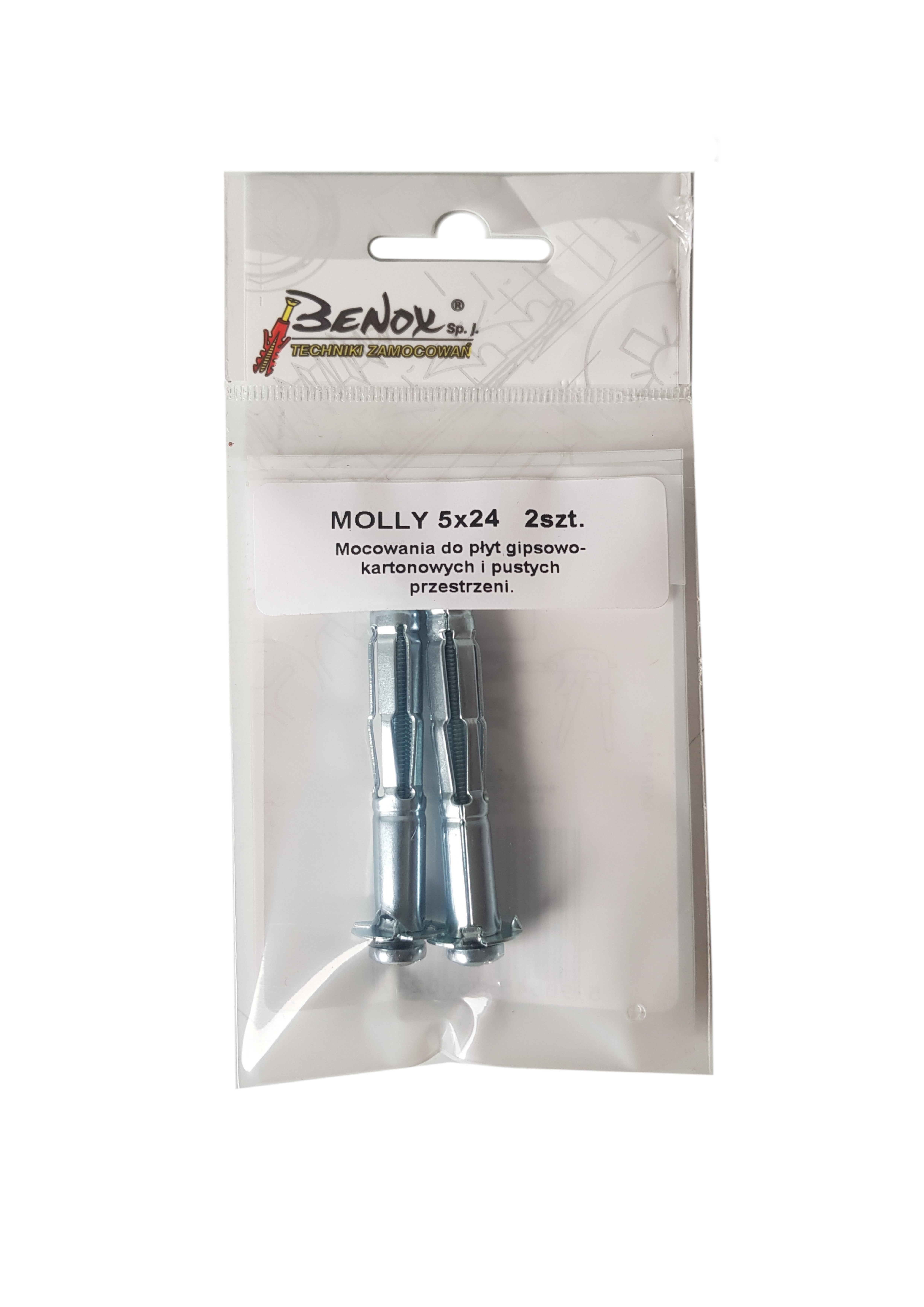 Kołek typu Molly do pustych przestrzeni 10x65 mm (2 szt.) 1