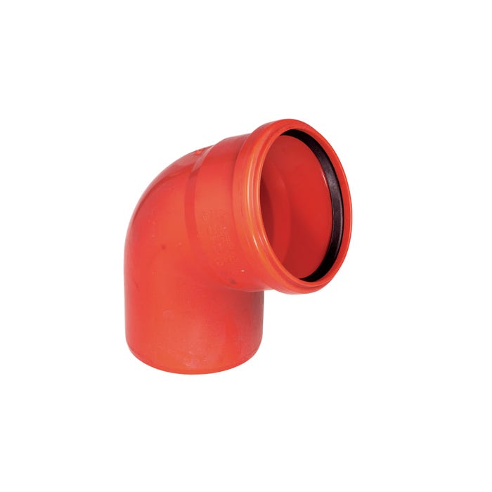 Kolano kanalizacyjne zewnętrzne, PVC fi 160 mm, kąt 67°