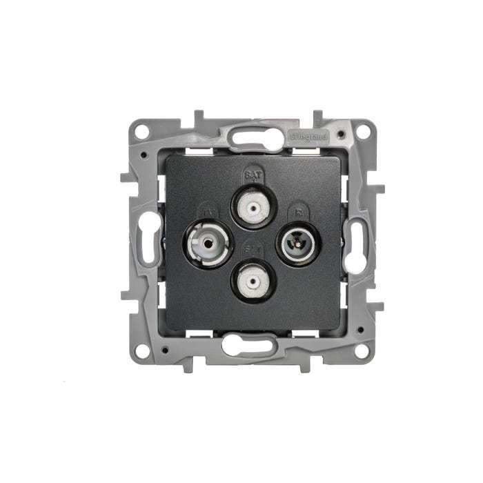 NILOE SELECTION antracyt gniazdo TV-R-2xSAT