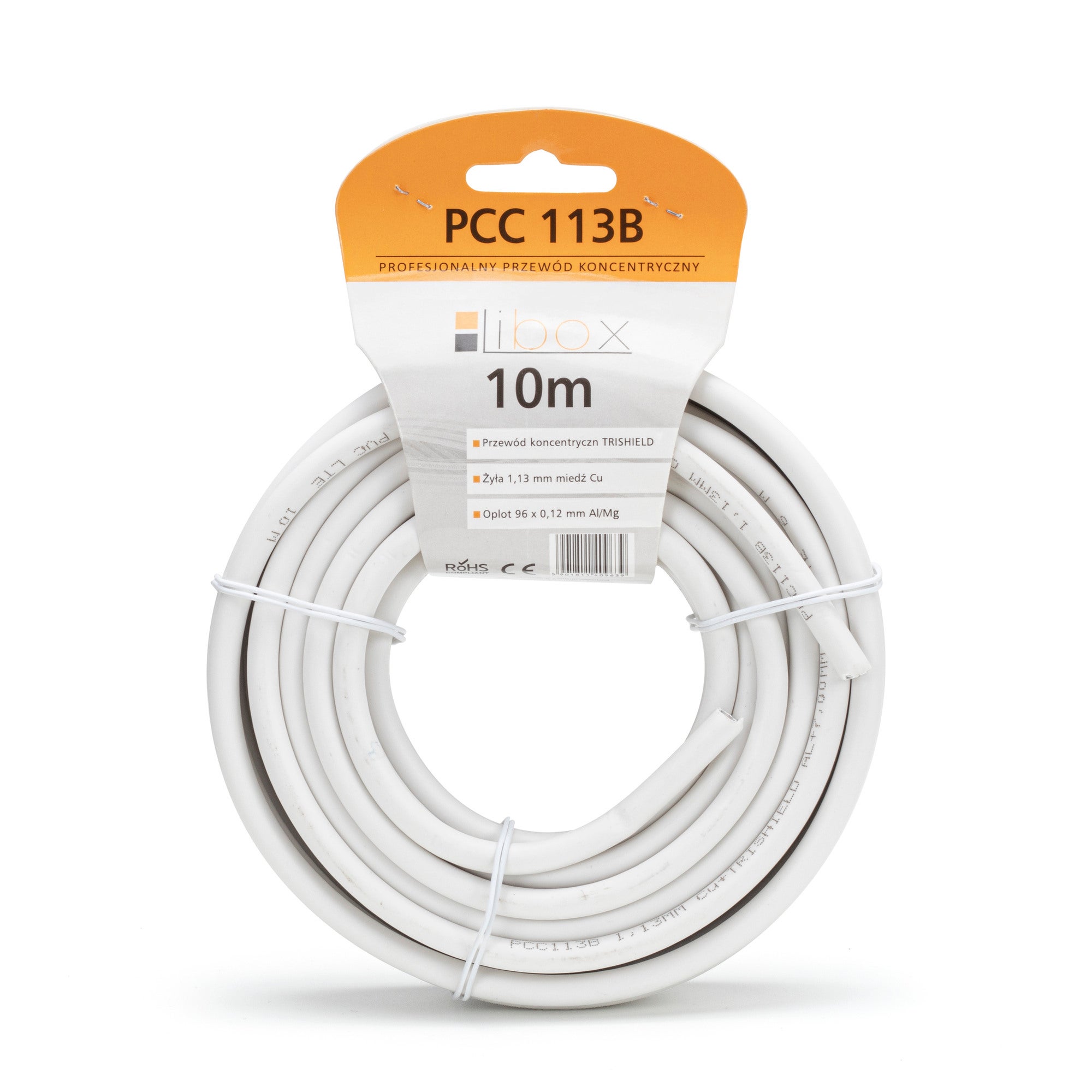 Przewód antenowy PCC113B 75Ω żyla 1,13mm 10m