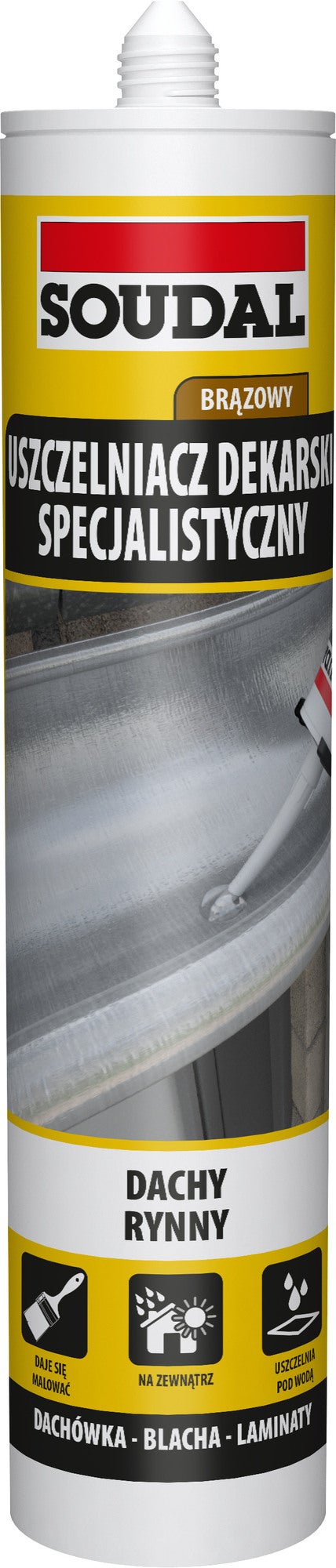 Uszczelniacz dekarski Soudal brąz 280ml 0