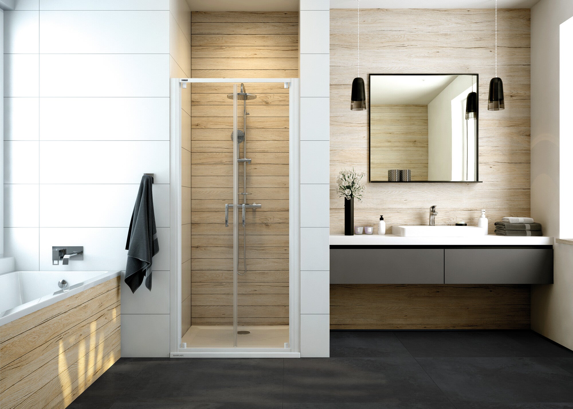 Drzwi prysznicowe Sanplast Basic 80 cm 1