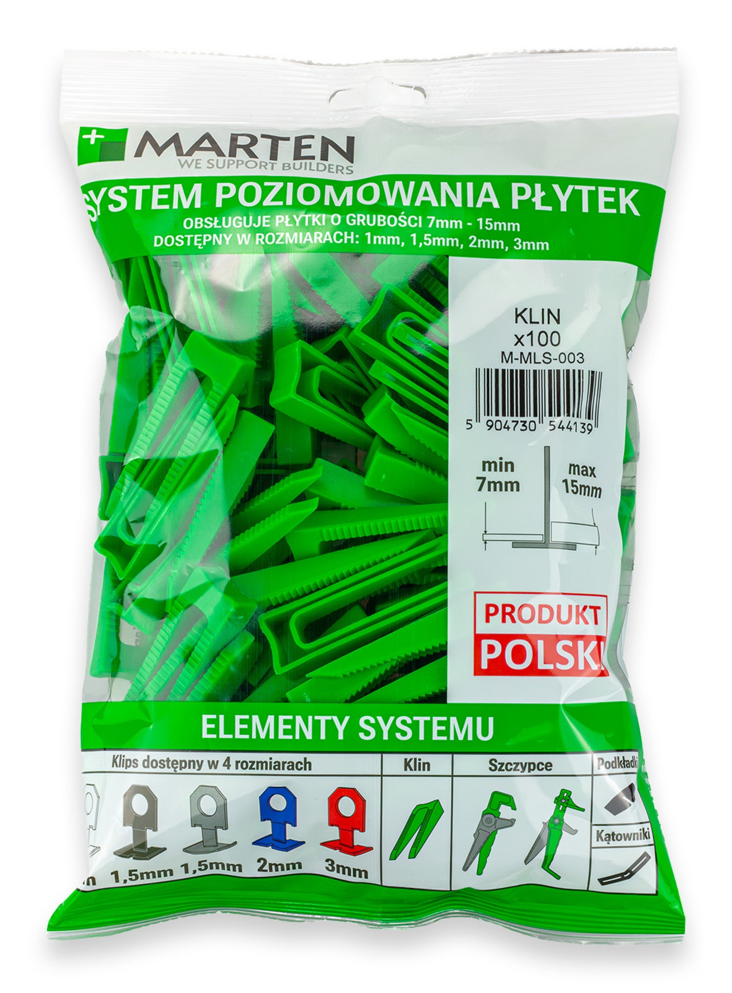 System do poziomowania płytek Klin opak. 100 szt.