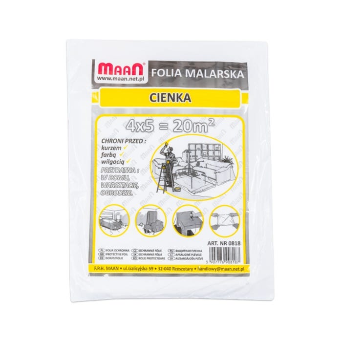 Folia malarska cienka 4x5m