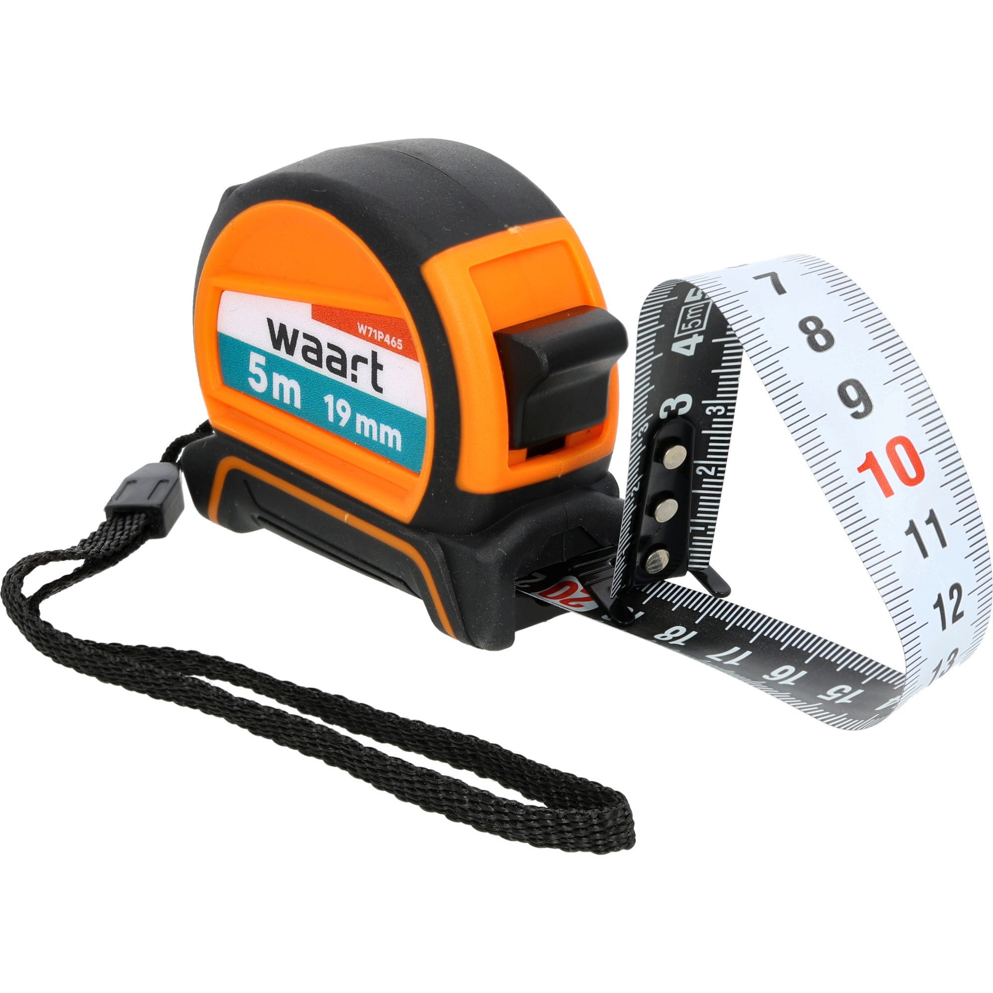 Miara zwijana stalowa, długość: 5 m, szerokość: 19 mm, dwustronna (skala czarno-biała) - WAART 1