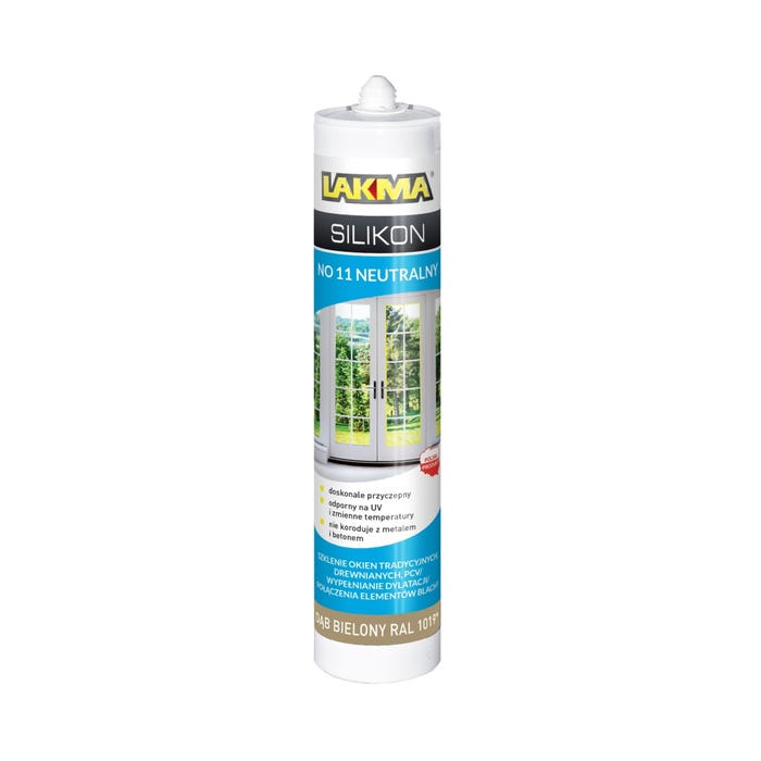 Silikon neutralny Lakma dąb bielony 300ml