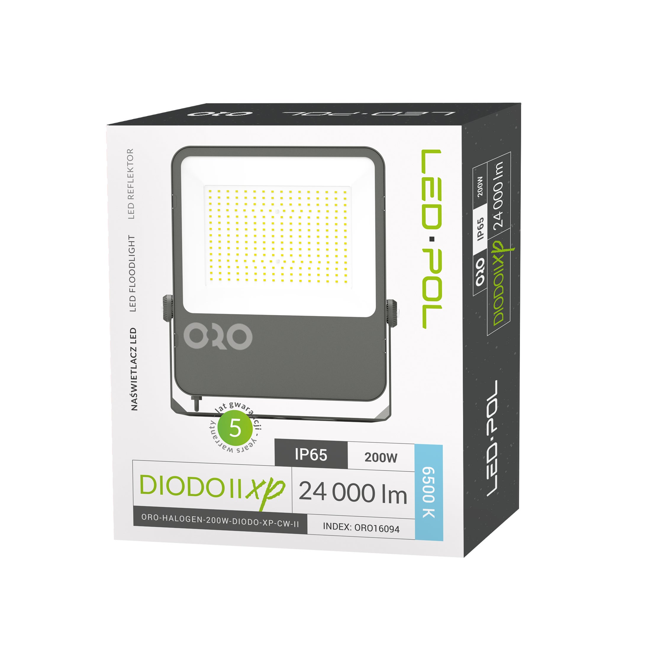 Naświetlacz LED DIODO XP 200W 24000lm 6500K IP65 5 lat gwarancji 2