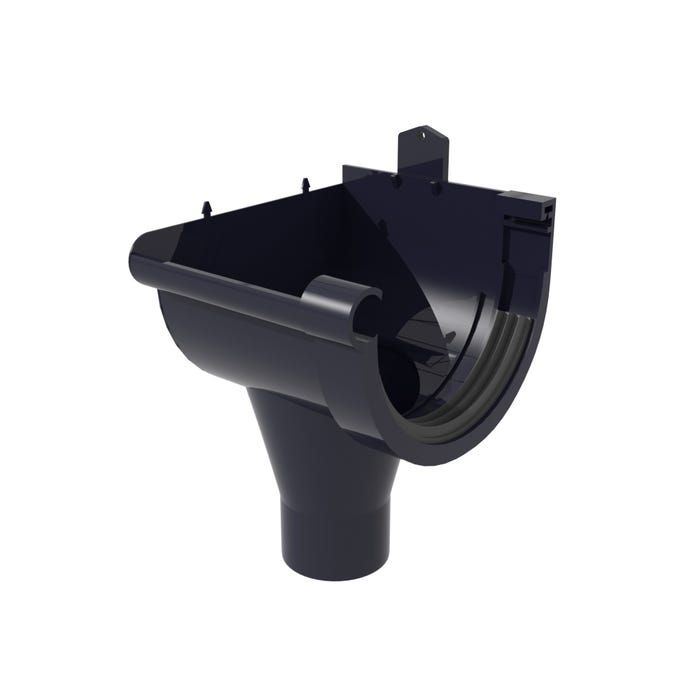 Lej spustowy lewy G80, grafitowy PVC Scala Plastics