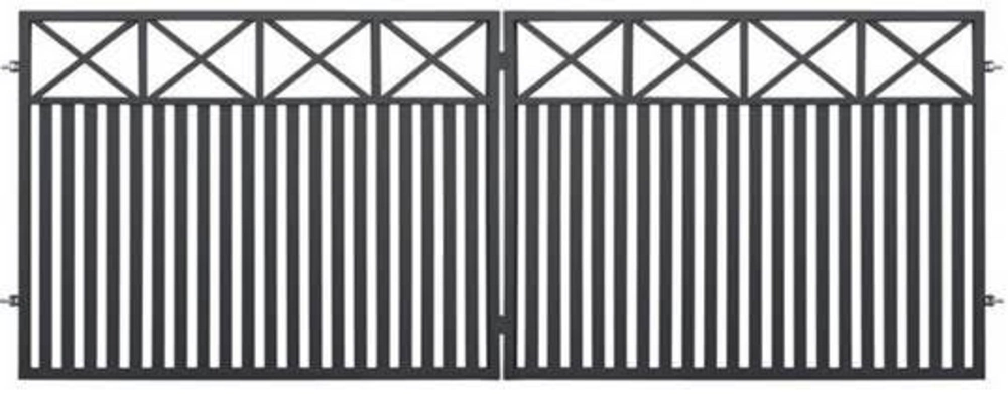 Brama ogrodzeniowa dwuskrzydłowa Boston antracyt, 150x400 cm