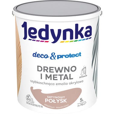 Farba Jedynka Deco&Protect satynowa brązowy 5l