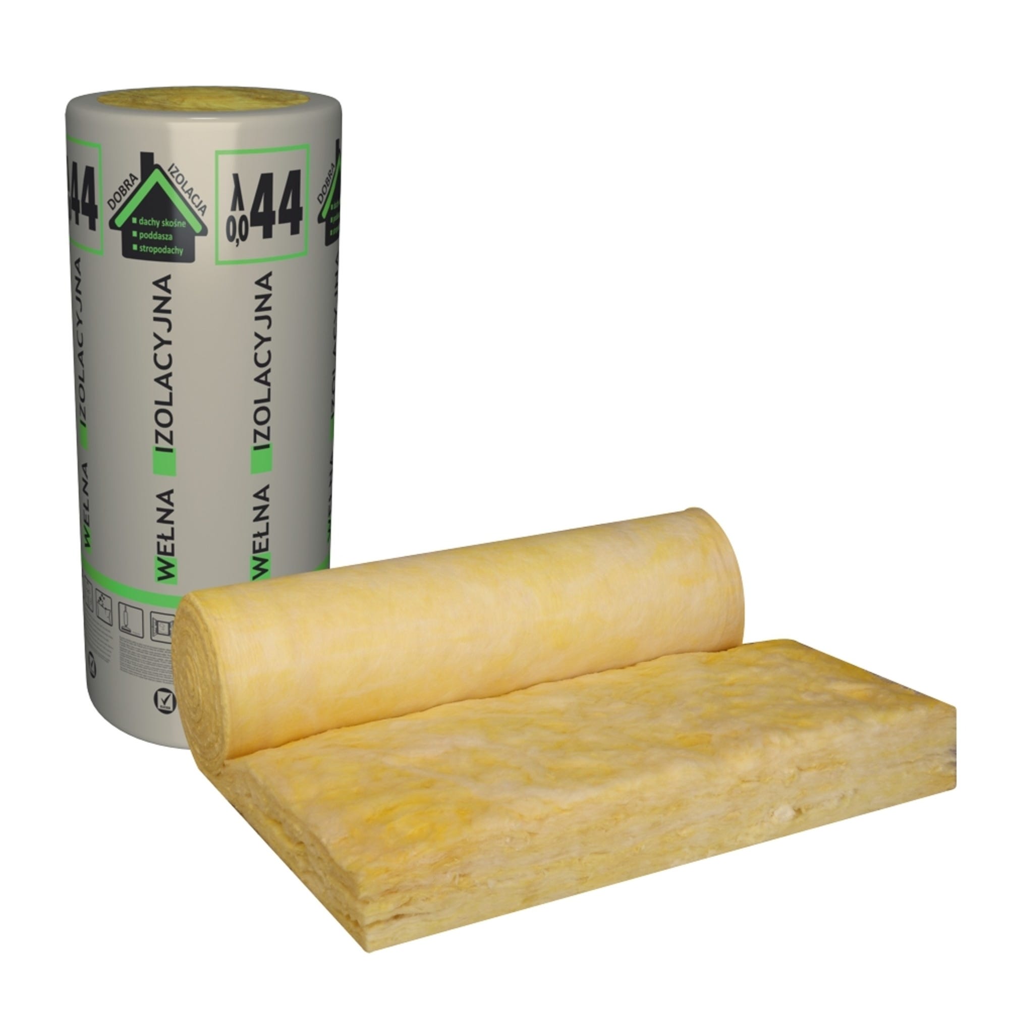 Wełna mineralna  izolacyjna 5 cm szklana 0,044 W/(mK) 19,2 m2 0