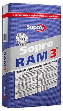 Szpachla wyrównawcza i renowacyjna Sopro RAM3 454 25 kg, 3-60 mm 0